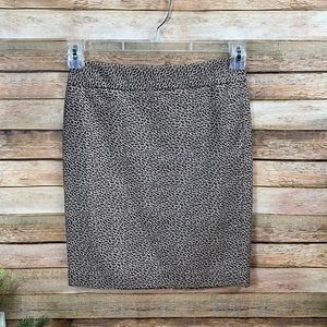 Loft Petites Animal Print Skirt Size 00P